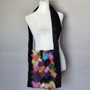 Colorful Multicolor Patchwork Bohemian Hippie Crossbody Bag